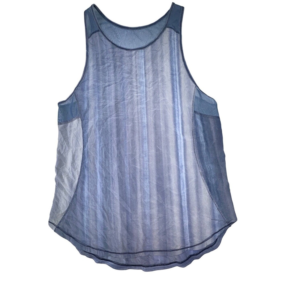 Lululemon Sculpt Tank Brushed Spray‎ Dye White Code Blue Fits Like a 6 Womens
